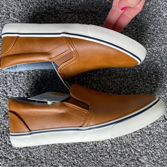 Cat & Jack Boys Tan Slip-On Loafers - Picture 4 of 9